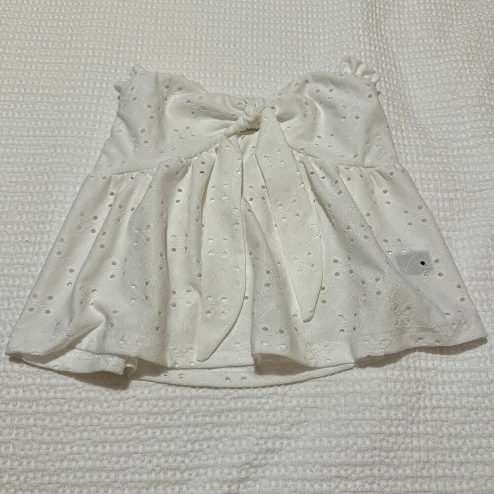 SHEIN eyelet strapless top size XS